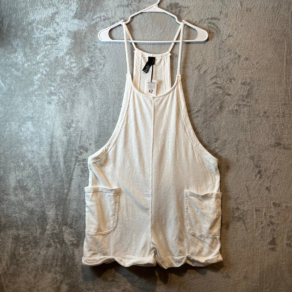 BOBI Los Angeles Cotton Pull On Jersey Slub Romper Size Medium 100% Cotton New